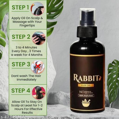 Rabbit Herbal Hair Oil – 100% Stronger, Healthier Growth ⭐⭐⭐⭐⭐ 4.9/5