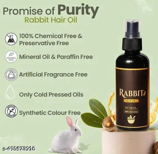 Rabbit Herbal Hair Oil – 100% Stronger, Healthier Growth ⭐⭐⭐⭐⭐ 4.9/5